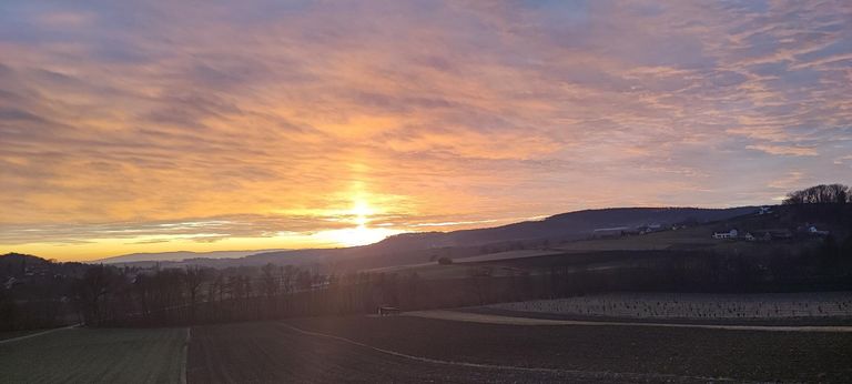 Sonnenuntergang von der Terrasse