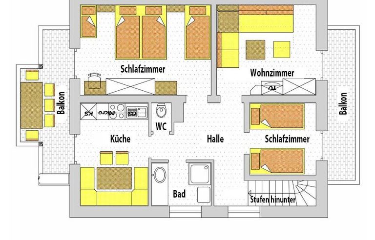 Grundriss Wohnung Obergeschoss