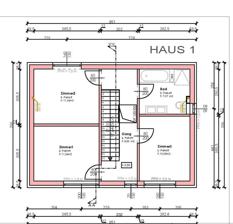 Grundriss OG Haus 1