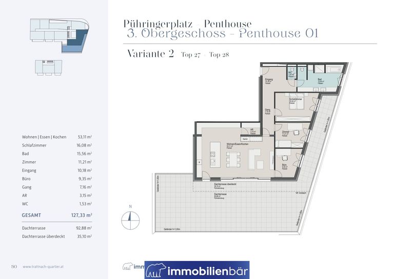 Grundrissplan Top P01