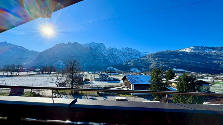 Blick vom Balkon auf den Hohen Göll