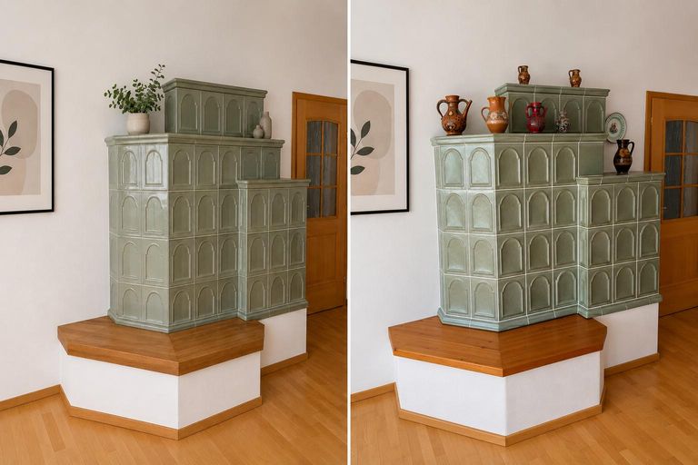 Kachelofen - Wohnzimmer - EG