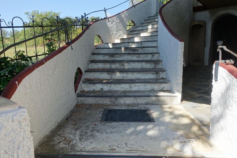 Treppe zum Wohnbereich