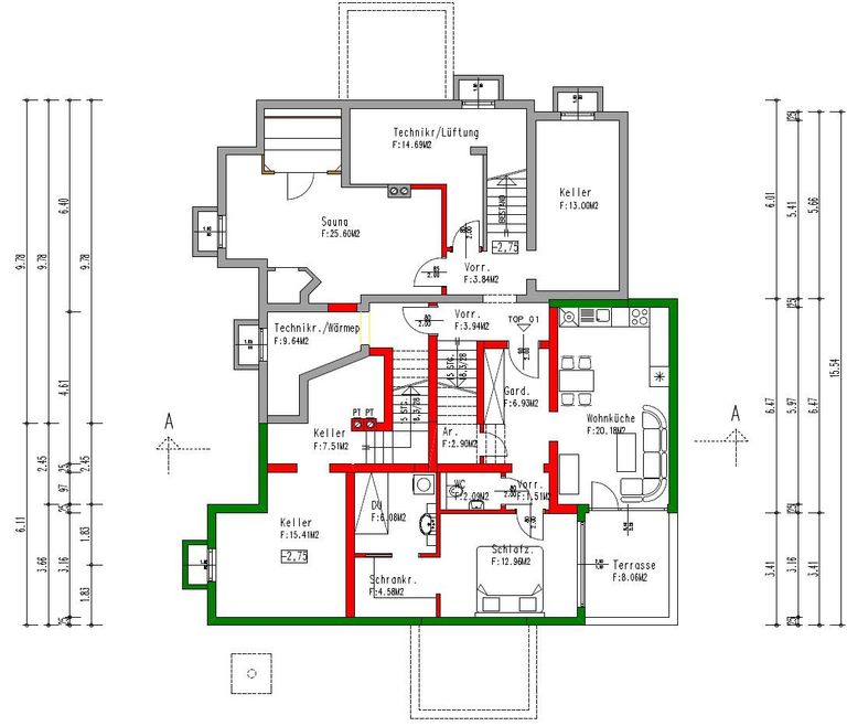Untergeschoß mit kl. Wohneinheit