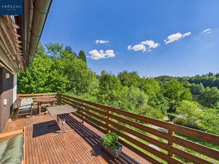 Blick über den Balkon im Haus C