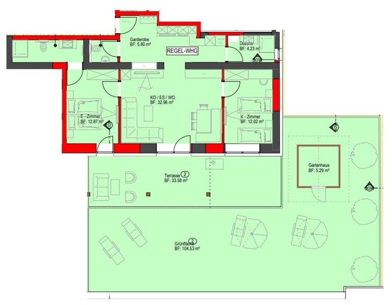 Pfunds - Grundriss - Top 2
