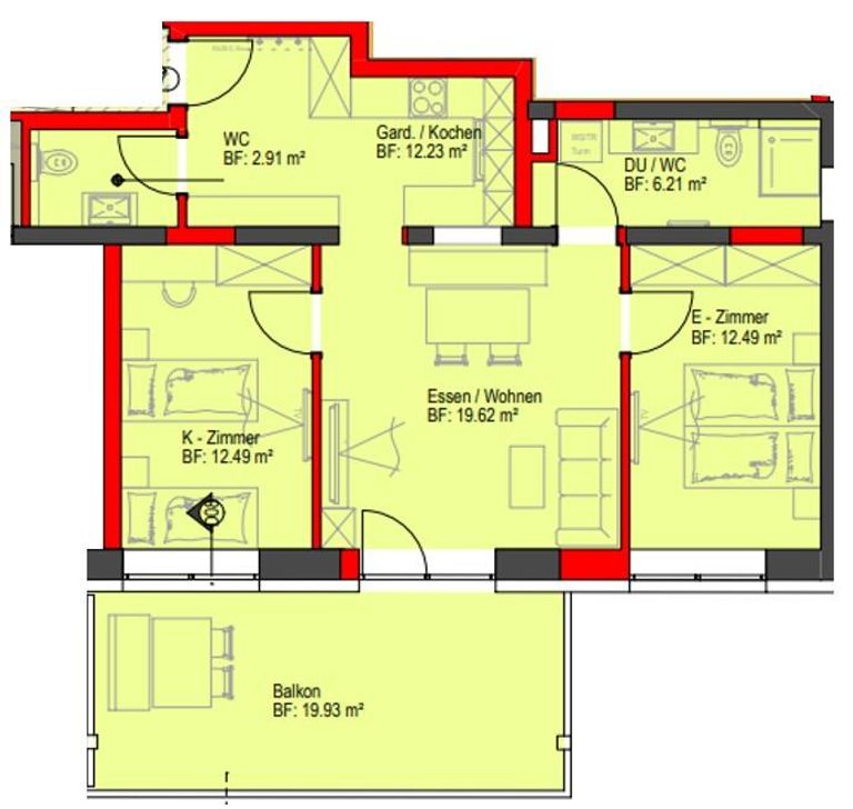 Pfunds - Grundriss - Top 7