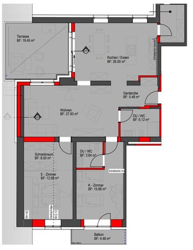 Pfunds - Grundriss - Top 18