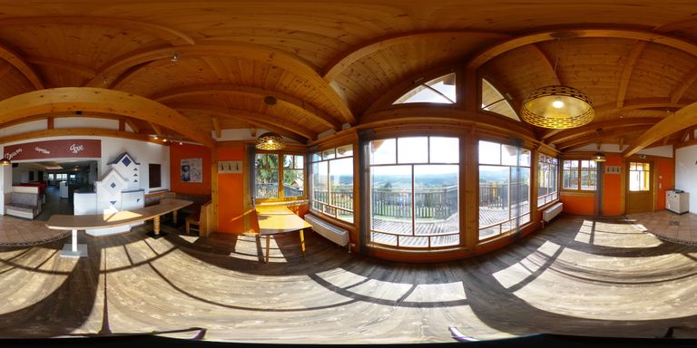 360° Sicht auf die Terrasse
