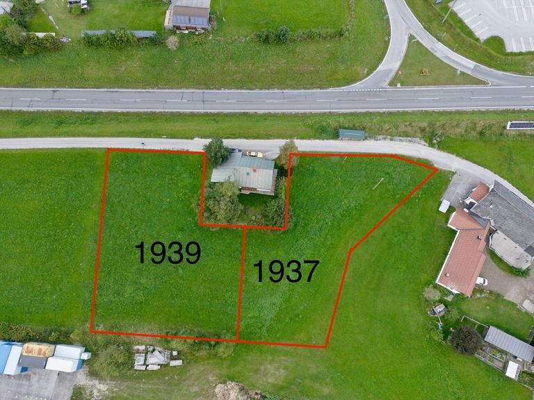 Luftbild mit Einzeichnung