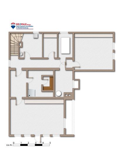 Grundriss Kellergeschoss möbliert