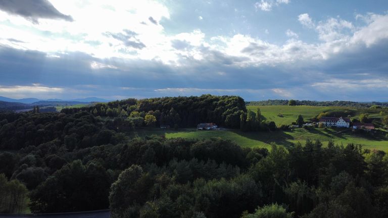 Umgebung mit Drohne