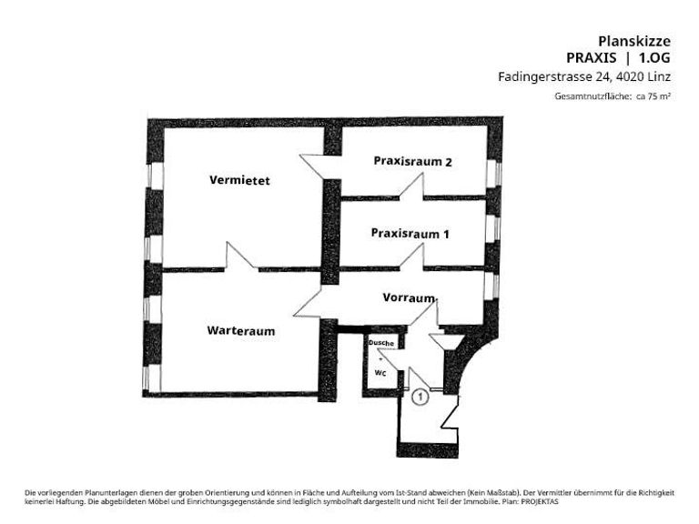 Fadingerstrasse 24, 4020 Linz, Praxis, 1. OG