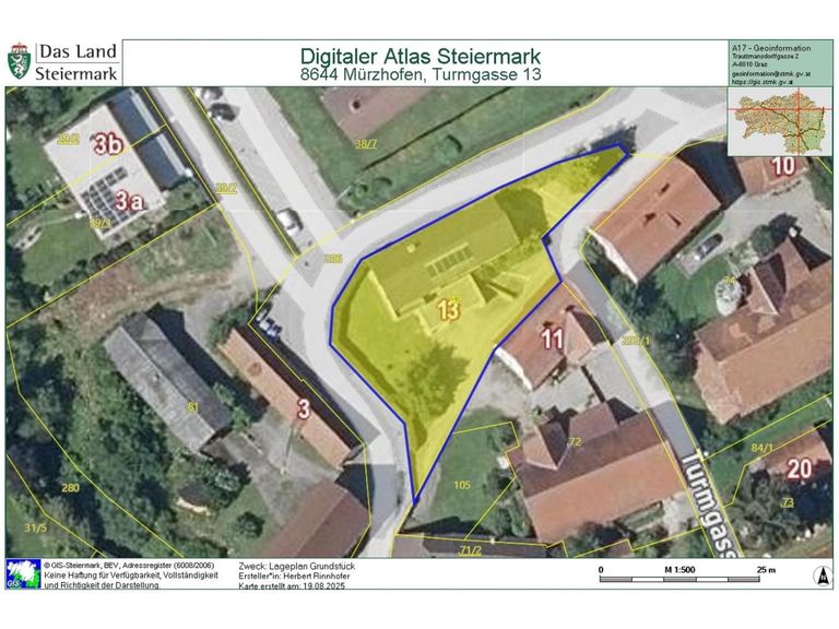GIS Lageplan Grundstück