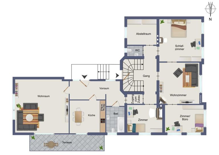 Erdgeschoß Alt-und Zubau