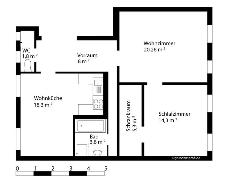 Planskizze unmöbliert