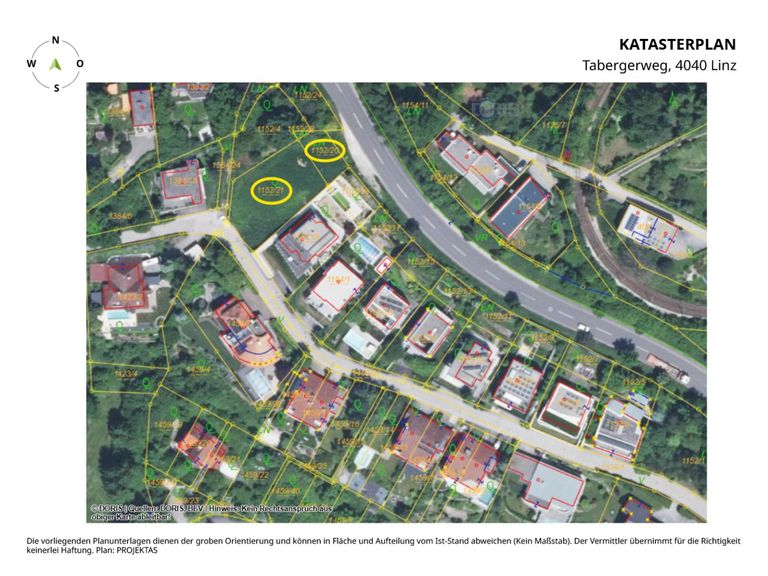 Katasterplan Tabergerweg