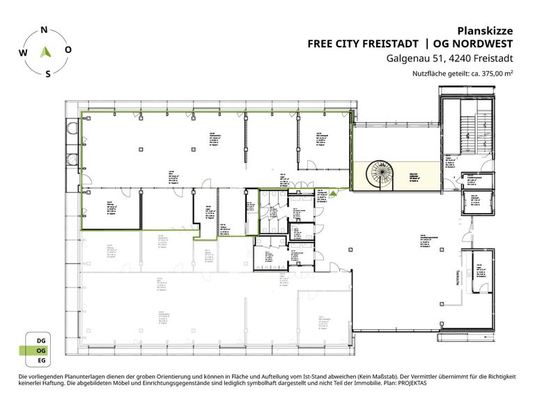 Planskizze Nordwest ca. 375 m² Teilungsoption