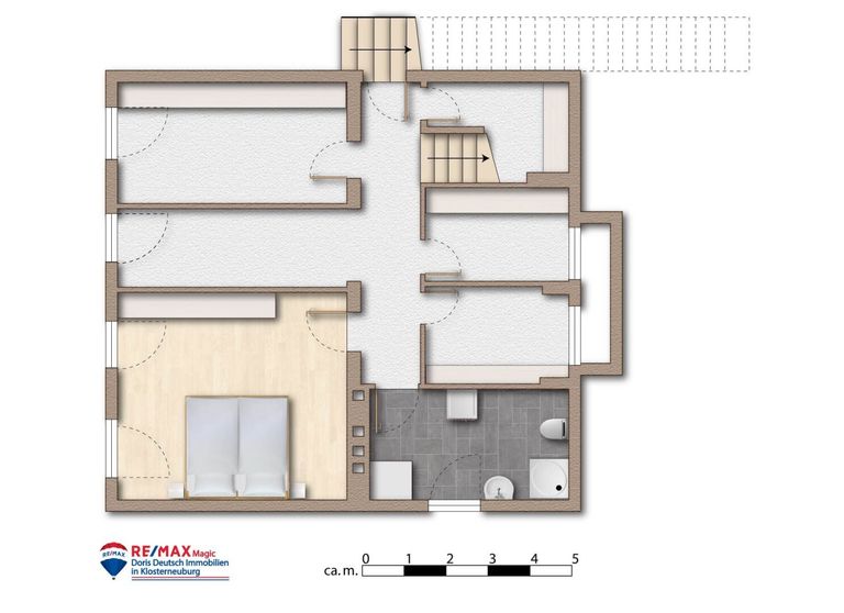 Grundriss Kellergeschoss möbliert