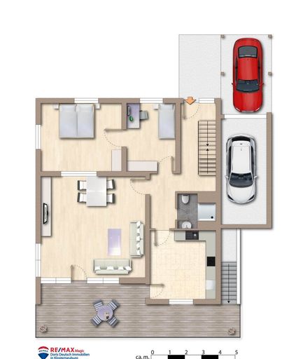 Grundriss Erdgeschoss möbliert