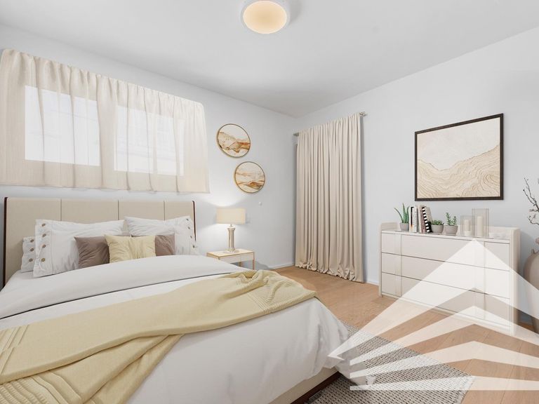 Schlafzimmer mit Möblierungsvorschlag