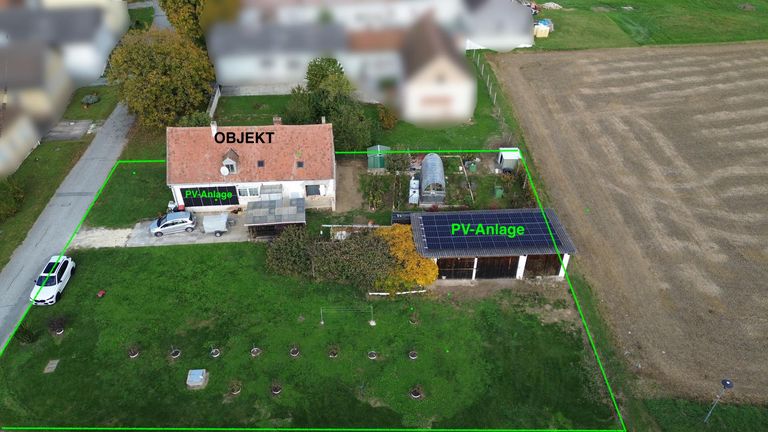 Drohnenansicht und Beschreibung