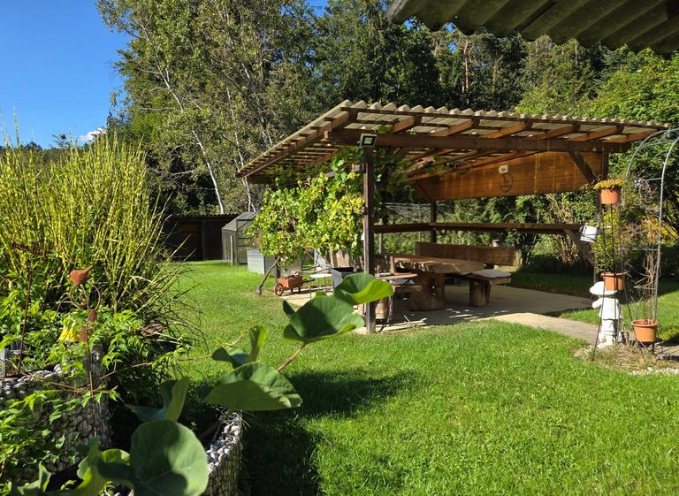 Garten und Gartenlaube