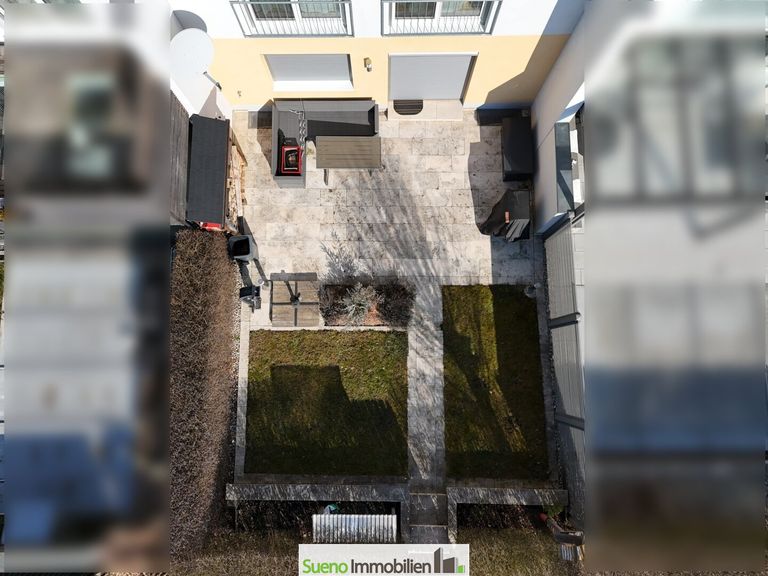 Garten Drohnen-Ansicht