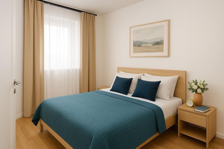 Schlafzimmer (virtuell eingerichtet)