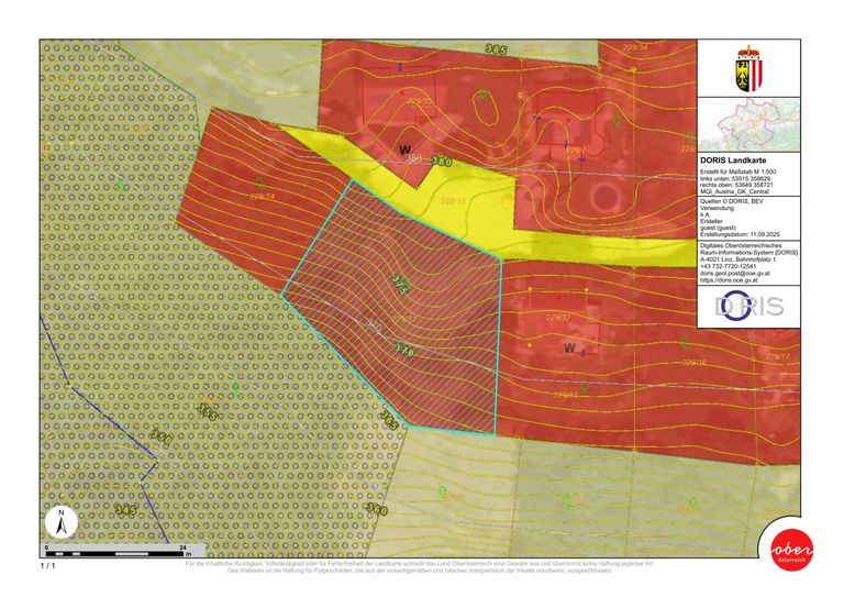 Kataster Höhenschichtlinien