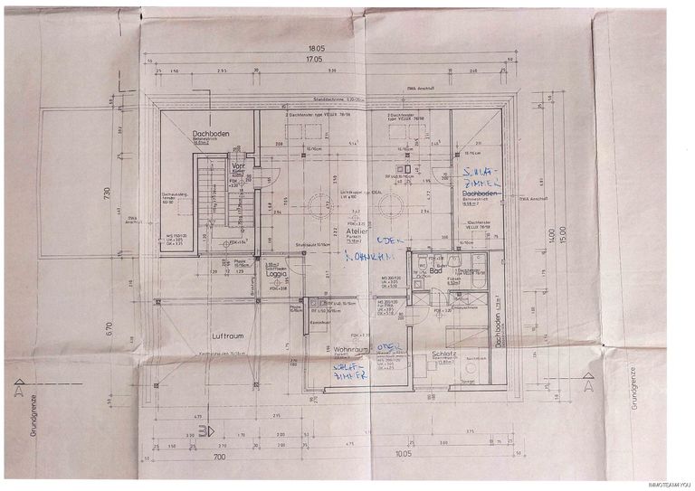 Plan mit Änderungen