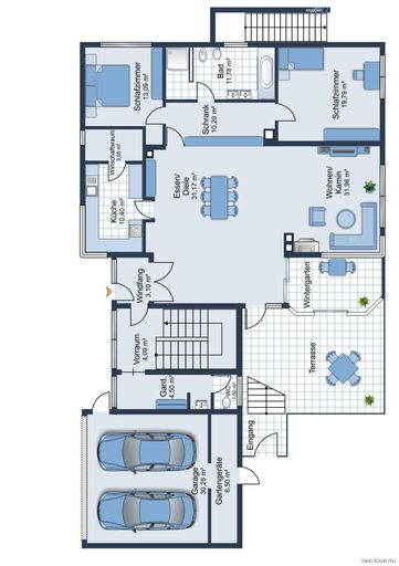 Verkaufsplan EG mit Wintergarten