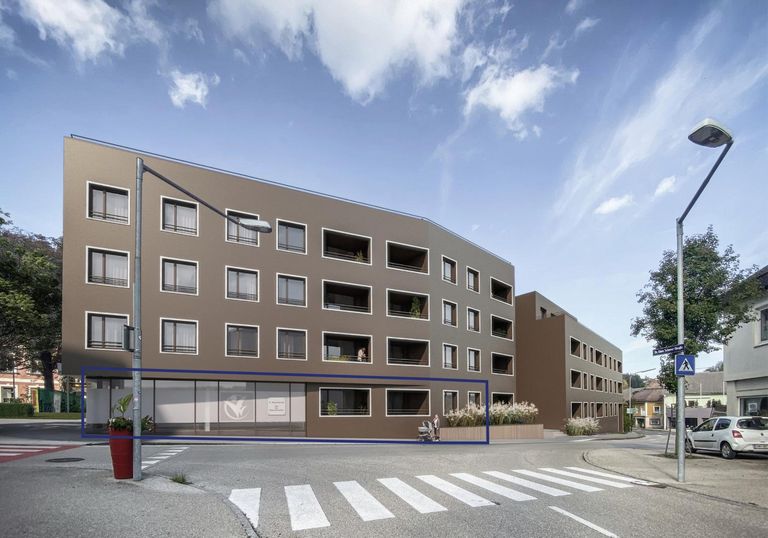 Außenansicht markiert - Graben