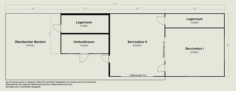 Grundriss KFZ-Werkstatt