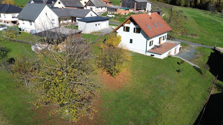 Drohnenansicht Garten