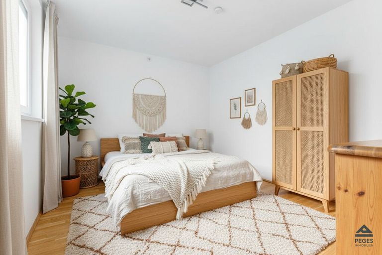 Schlafzimmer - Einrichtung und Dekoration KI-generiert