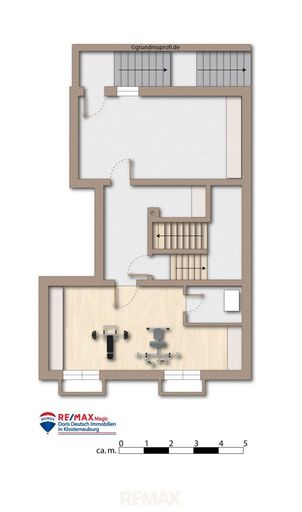 Grundriss Kellergeschoss möbliert