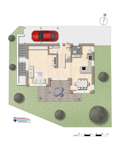 Grundriss Erdgeschoss möbliert