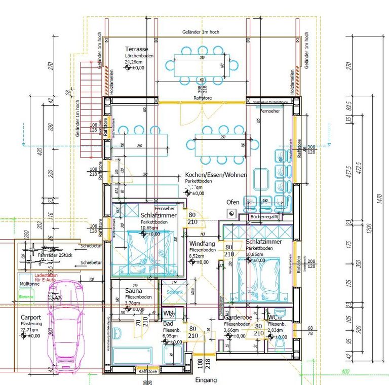 Grundrissbeispiel Bungalow 75m²