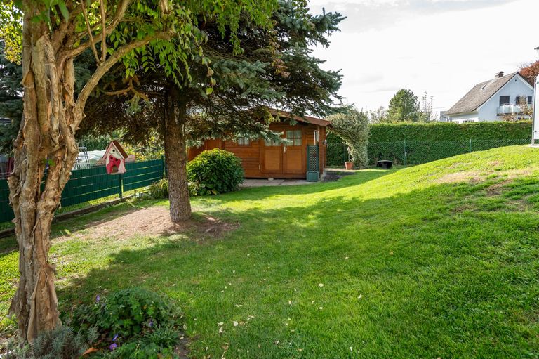 Garten mit Hütte