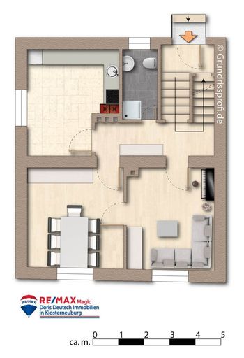 Grundriss Erdgeschoss möbliert