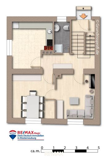 Grundriss Erdgeschoss möbliert