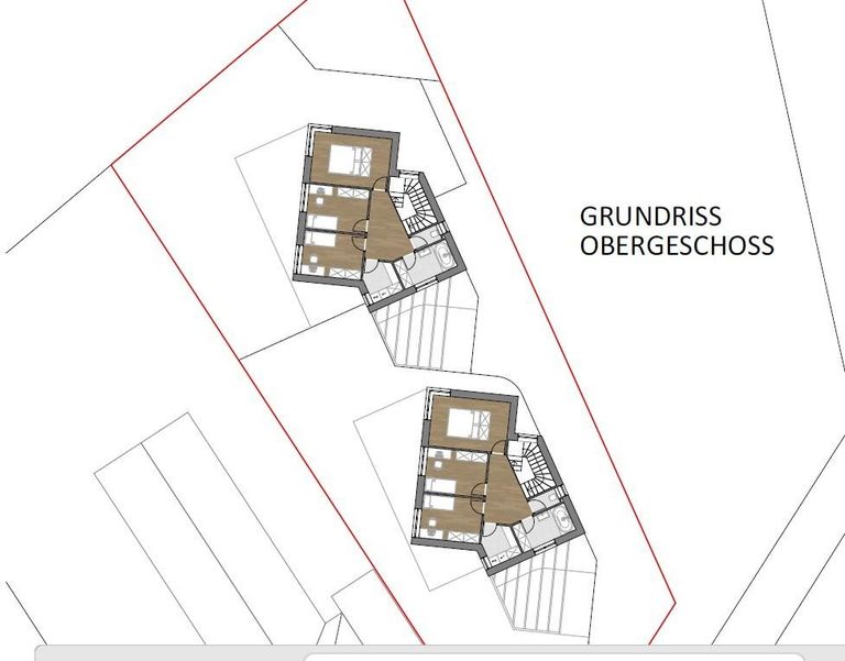 Grundriss OG 2 Häuser