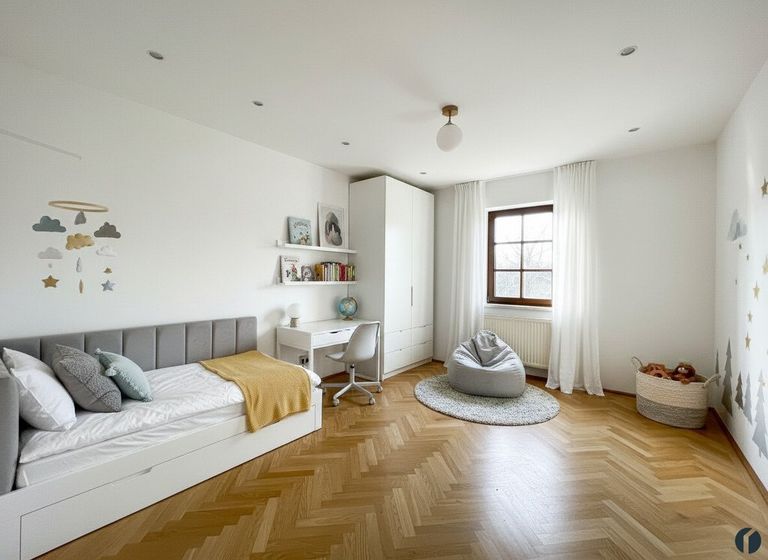 Kinderzimmer Einrichtungsbeispiel (KI generiert)