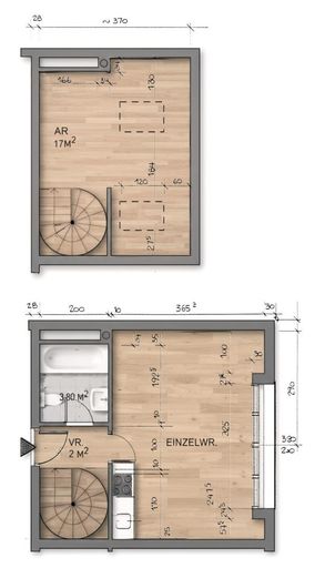 Grundriss Skizze mit Bemassung