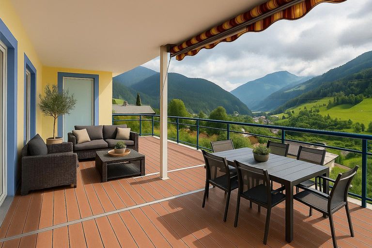 Landeck - Wohnung Top 2 - Balkon Visualisierung