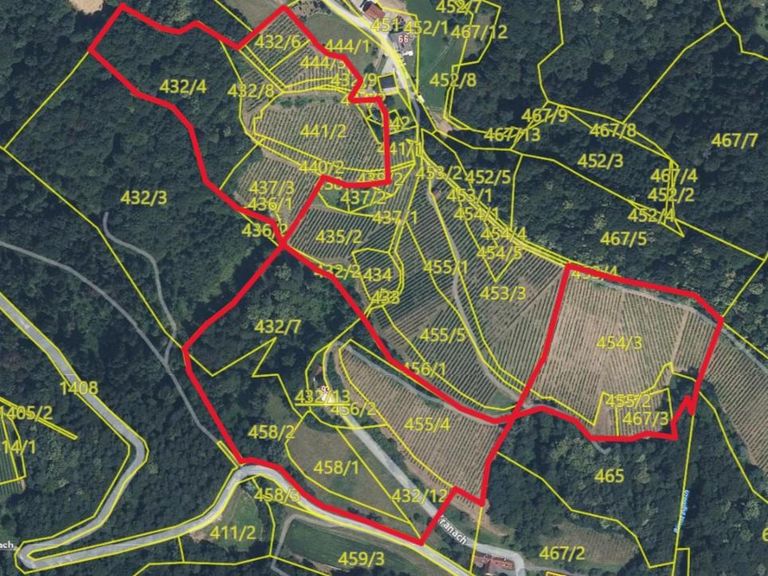 Gis-Gesamtfläche mit ungefähren Grenzverlauf