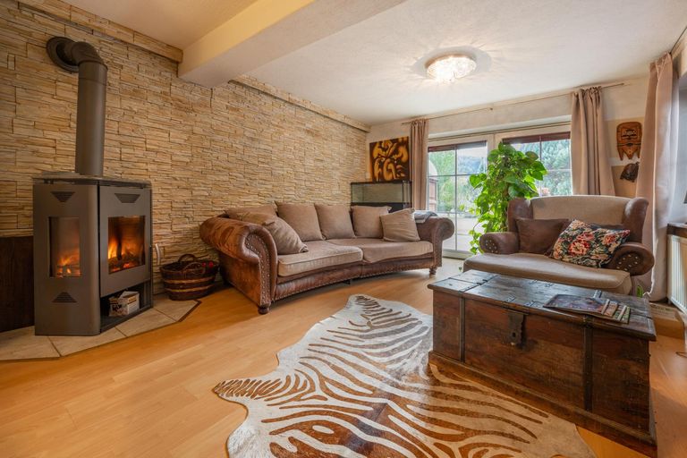 Wohnzimmer Erdgeschoß mit Kaminofen