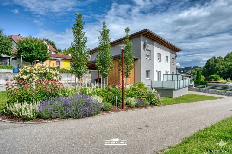 Haus 35A Gestaltungsvorschlag Garten mit KI erstellt