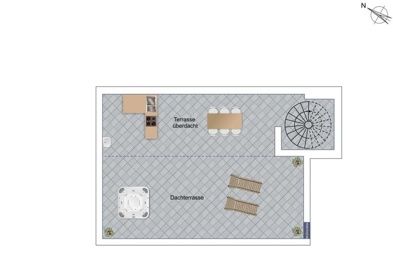 Grundriss Dachterrasse